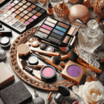 Frascos de cosméticos com dicas de uso e segredos de beleza.