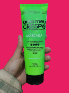 Mascara Amo meu crespo Forever Liss fundo pink