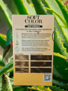 Soft color resenha caixa parte de trás