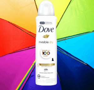 Fundo de aquarela com Dove Invisible Dry